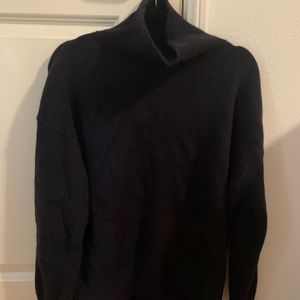 360 Cashmere Olive Mock Neck Cashmere Sweater